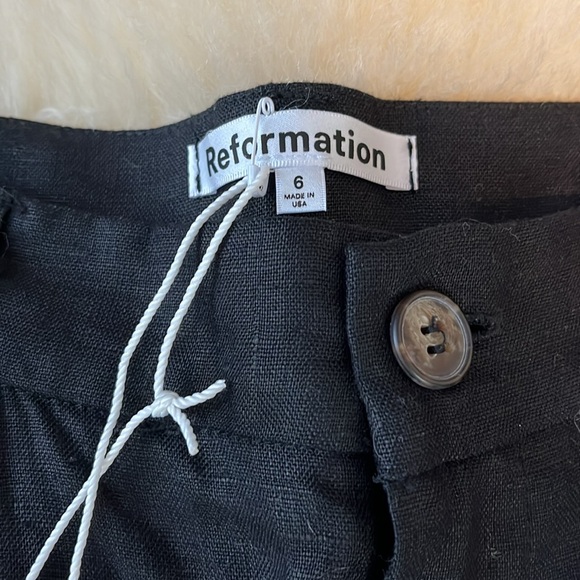 NWT Reformation Linen Mason Pants Size 6 NWT - Picture 6 of 8